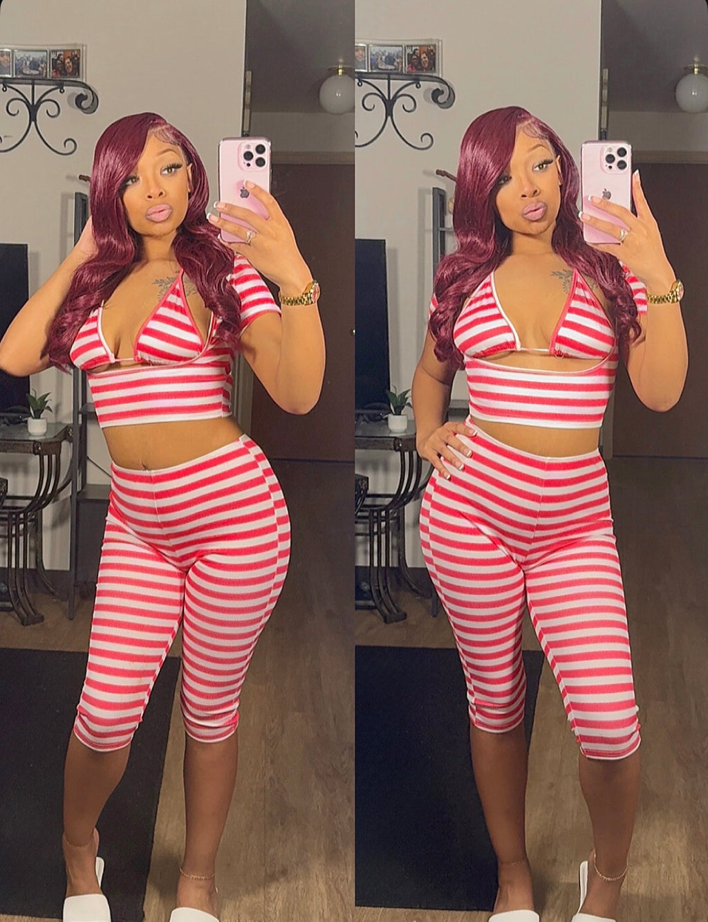 Pretty In Stripes Set ! (Pink)